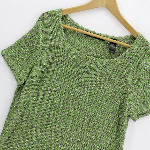 Crazy Horse Collection Women's Casual Multicolor Short Sleeve Sweater/Knit Top L - Picture 2 of 8